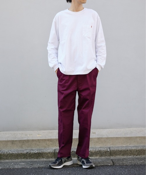 UNIVERSAL OVERALL(ユニバーサルオーバーオール)の「ポケットロングスリーブTシャツ【POCKET LONG SLEEVE】(Tシャツ/カットソー・メンズ・ダークグリーン/ブラック/ホワイト/オートミール/ライトグリーン・M/L/XL/S)」の7枚目の写真