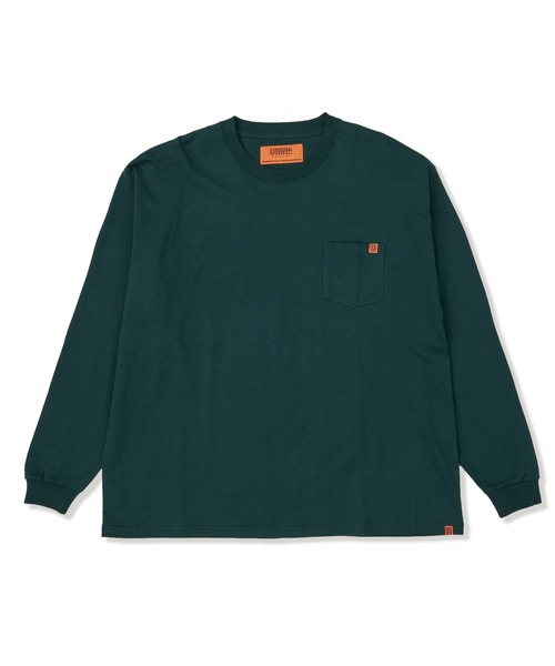 UNIVERSAL OVERALL(ユニバーサルオーバーオール)の「ポケットロングスリーブTシャツ【POCKET LONG SLEEVE】(Tシャツ/カットソー・メンズ・ダークグリーン/ブラック/ホワイト/オートミール/ライトグリーン・M/L/XL/S)」の14枚目の写真