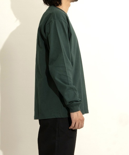 UNIVERSAL OVERALL(ユニバーサルオーバーオール)の「ポケットロングスリーブTシャツ【POCKET LONG SLEEVE】(Tシャツ/カットソー・メンズ・ダークグリーン/ブラック/ホワイト/オートミール/ライトグリーン・M/L/XL/S)」の9枚目の写真