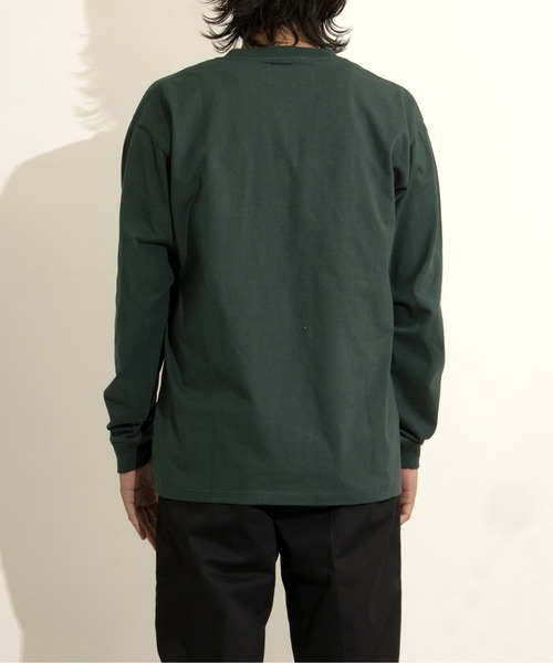 UNIVERSAL OVERALL(ユニバーサルオーバーオール)の「ポケットロングスリーブTシャツ【POCKET LONG SLEEVE】(Tシャツ/カットソー・メンズ・ダークグリーン/ブラック/ホワイト/オートミール/ライトグリーン・M/L/XL/S)」の11枚目の写真