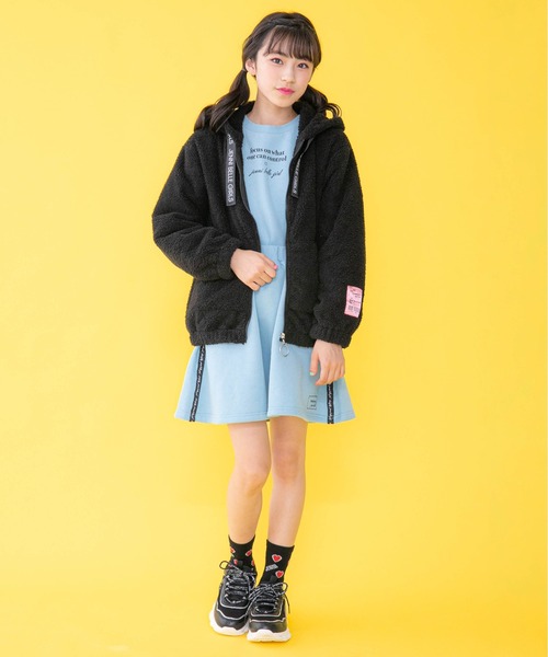 JENNI belle(ジェニィベル)の「【WEB限定】裏起毛サイドラインフレアスカート(スカート・キッズ・グレー/サックスブルー/ラベンダー・130cm/140cm/150cm/160cm)」の7枚目の写真