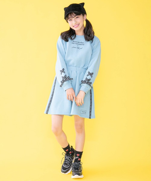JENNI belle(ジェニィベル)の「【WEB限定】裏起毛サイドラインフレアスカート(スカート・キッズ・グレー/サックスブルー/ラベンダー・130cm/140cm/150cm/160cm)」の20枚目の写真