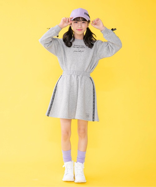 JENNI belle(ジェニィベル)の「【WEB限定】裏起毛サイドラインフレアスカート(スカート・キッズ・グレー/サックスブルー/ラベンダー・130cm/140cm/150cm/160cm)」の12枚目の写真