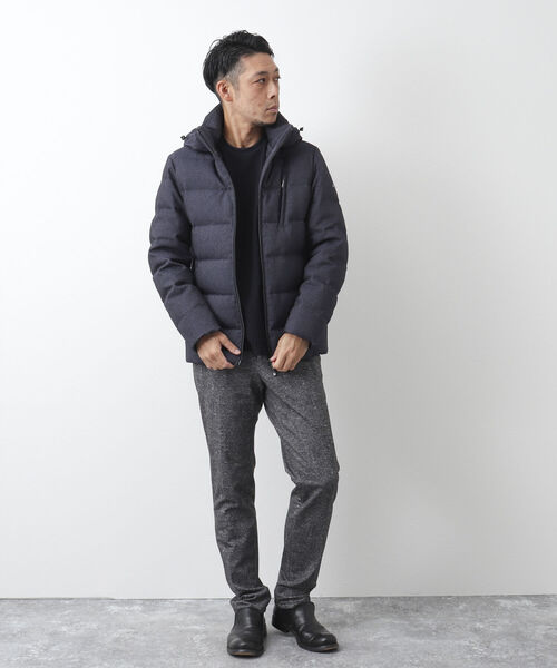 Stutostein Nolley's（シュテットシュタインノーリーズ）の「【WEB限定カラーあり】【河田フェザー】ストレッチダウンジャケット（ダウンジャケット/コート・メンズ・インディゴブルー/ネイビー/グレー/ブラック・S/M/L/XL）」の9枚目の写真