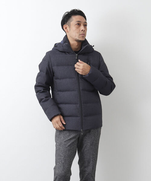 Stutostein Nolley's（シュテットシュタインノーリーズ）の「【WEB限定カラーあり】【河田フェザー】ストレッチダウンジャケット（ダウンジャケット/コート・メンズ・インディゴブルー/ネイビー/グレー/ブラック・S/M/L/XL）」の10枚目の写真