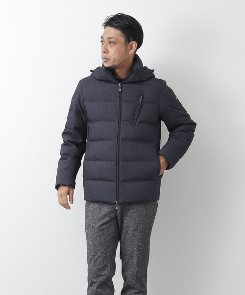 Stutostein Nolley's（シュテットシュタインノーリーズ）の「【WEB限定カラーあり】【河田フェザー】ストレッチダウンジャケット（ダウンジャケット/コート・メンズ・インディゴブルー/ネイビー/グレー/ブラック・S/M/L/XL）」の11枚目の写真