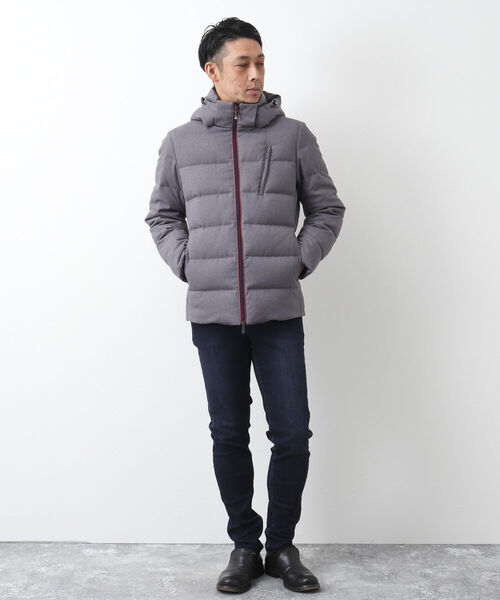 Stutostein Nolley's（シュテットシュタインノーリーズ）の「【WEB限定カラーあり】【河田フェザー】ストレッチダウンジャケット（ダウンジャケット/コート・メンズ・インディゴブルー/ネイビー/グレー/ブラック・S/M/L/XL）」の13枚目の写真