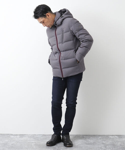 Stutostein Nolley's（シュテットシュタインノーリーズ）の「【WEB限定カラーあり】【河田フェザー】ストレッチダウンジャケット（ダウンジャケット/コート・メンズ・インディゴブルー/ネイビー/グレー/ブラック・S/M/L/XL）」の14枚目の写真