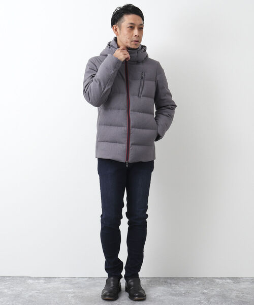 Stutostein Nolley's（シュテットシュタインノーリーズ）の「【WEB限定カラーあり】【河田フェザー】ストレッチダウンジャケット（ダウンジャケット/コート・メンズ・インディゴブルー/ネイビー/グレー/ブラック・S/M/L/XL）」の15枚目の写真