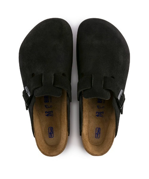 BIRKENSTOCK（ビルケンシュトック）の「BIRKENSTOCK/ビルケンシュトック　BOSTON/ボストン スウェードレザー ソフトフットベッド（サンダル・メンズ・ブラック・39/40/41/42）」の6枚目の写真