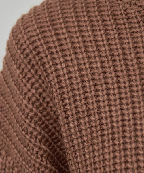 STYLE DELI（スタイルデリ）の「ローゲージスタンドネックニット（ニット/セーター・レディース・ブラック/アイボリー/キャメル・FREE）」の8枚目の写真