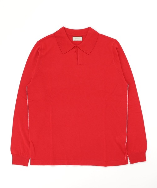 Toironier(トワロニエ)の「Toironier/トワロニエ/Skipper Polo Knit(ポロシャツ・メンズ・ブラック/ネイビー/ホワイト/レッド・F)」の6枚目の写真