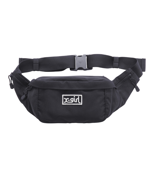 X-girl（エックスガール）の「LOGO HIP PACK（ボディバッグ/ウエストポーチ・レディース・ブラック/レッド/ライトブルー・ONE SIZE）」の2枚目の写真