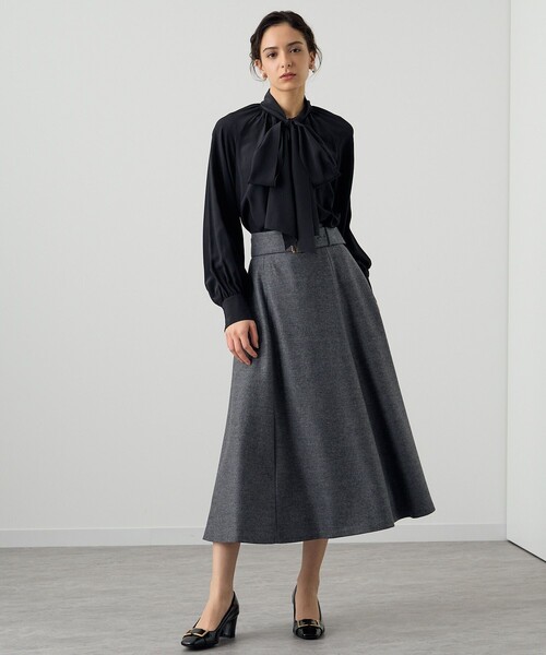 ANAYI(アナイ)の「シルクデシンボウタイチュニック ブラウス(シャツ/ブラウス・レディース・ブラック/ラベンダー・38/36)」の17枚目の写真