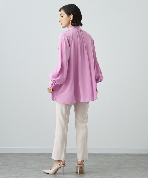ANAYI(アナイ)の「シルクデシンボウタイチュニック ブラウス(シャツ/ブラウス・レディース・ブラック/ラベンダー・38/36)」の18枚目の写真