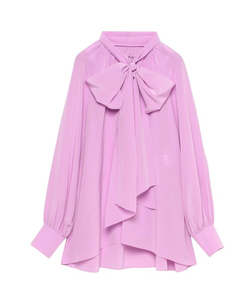 ANAYI(アナイ)の「シルクデシンボウタイチュニック ブラウス(シャツ/ブラウス・レディース・ブラック/ラベンダー・38/36)」の22枚目の写真