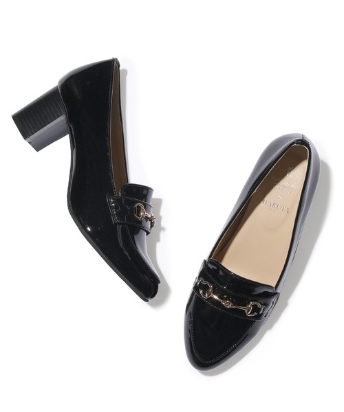 HARUTA（ハルタ）の「ROPE' PICNIC PASSAGE byHARUTA/エナメルビット付ヒールアップローファー（ローファー・レディース・キナリ/ブラック/グレー系その他・22.5cm/23.0cm/23.5cm/24.0cm/24.5cm）」の9枚目の写真