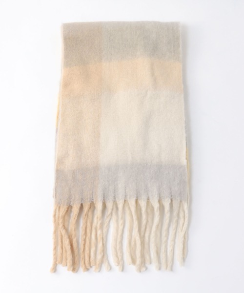 TITE IN THE STORE（ティテ　インザ　ストア）の「モヘアチェックストール（ストール/ショール・レディース・ピンク/イエロー/ブルー・FREE）」の6枚目の写真