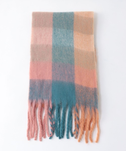TITE IN THE STORE（ティテ　インザ　ストア）の「モヘアチェックストール（ストール/ショール・レディース・ピンク/イエロー/ブルー・FREE）」の14枚目の写真
