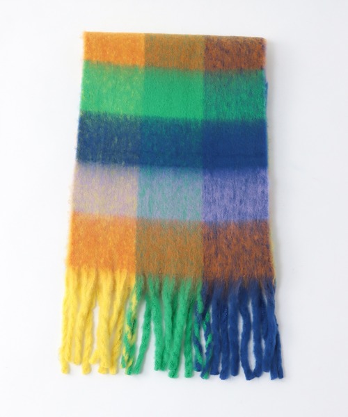 TITE IN THE STORE（ティテ　インザ　ストア）の「モヘアチェックストール（ストール/ショール・レディース・ピンク/イエロー/ブルー・FREE）」の16枚目の写真