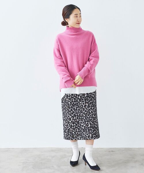 le.coeur blanc（ルクールブラン）の「レオパードジャカードストレートスカート（スカート・レディース・ホワイト系その他・36/38）」の16枚目の写真