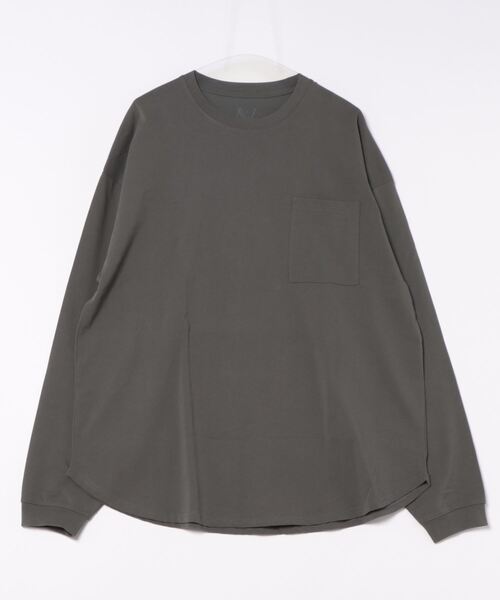 A4A（エーフォーエー）の「A4A/エーフォーエー/強撚糸ラウンドロングスリーブTシャツ（Tシャツ/カットソー・メンズ・ベージュ/モカ/チャコール/チャコールグレー・M/L）」の2枚目の写真