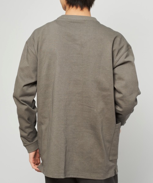 BIG MIKE(ビッグマイク)の「BIG MIKE ビックマイク / W POCKET LS TEE ダブルポケット 長袖Tシャツ ロンT 102318200 102338200(Tシャツ/カットソー・メンズ・ホワイト/ブラック/ミント/ライトピンク/オリーブ/サンドベージュ/チャコールグレー・MEDIUM/LARGE/X-LARGE)」の13枚目の写真