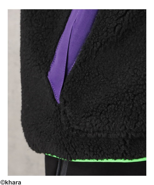 Mac-House（マックハウス）の「EVANGELION エヴァンゲリオン ボアジップパーカー（パーカー・メンズ・ホワイト/ネイビー/ブラック・M/L/XL）」の11枚目の写真