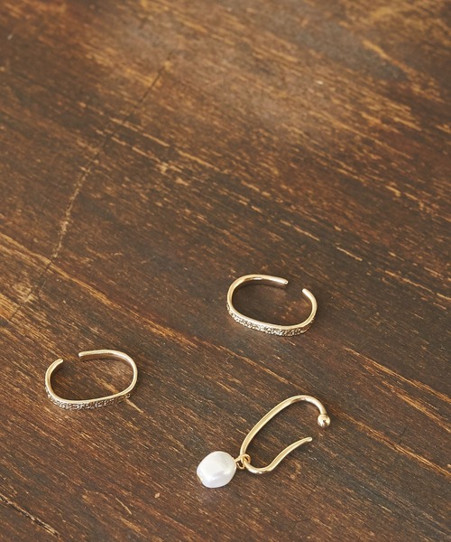 Andemiu（アンデミュウ）の「パールアレンジイヤーカフ189531（イヤーカフ・レディース・グレー系その他/イエロー系その他・FREE）」の7枚目の写真