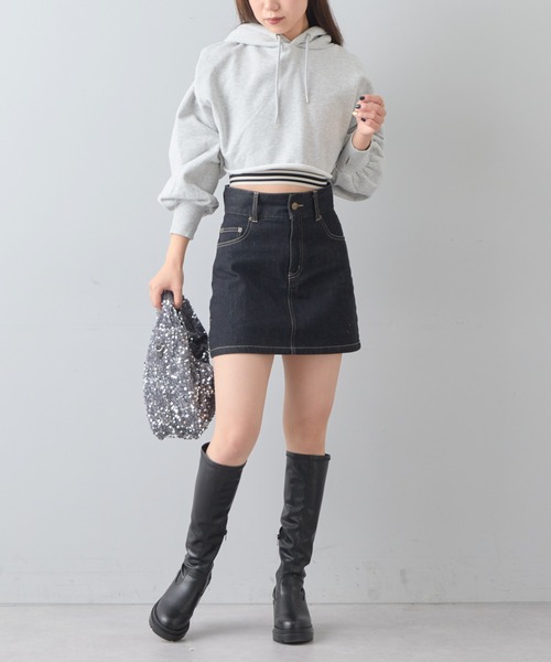 Chico(チコ)の「【2023SS】スパンコール巾着バック(ショルダーバッグ・レディース・アイボリー/ブラック/シルバー・FREE)」の6枚目の写真