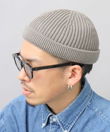 Basiquenti（ベーシックエンティ）の「アクリルコットン ショート ロールワッチ（ニットキャップ/ビーニー）」