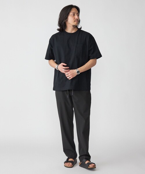 SHIPS(シップス)の「【WEB限定】SHIPS:〈汗染み防止加工〉ビッグシルエット ヘビーウェイト ポケット Tシャツ(Tシャツ/カットソー・メンズ・ベージュ/ホワイト/ブラック/ネイビー/グレー・LARGE/X-LARGE/MEDIUM/SMALL)」の12枚目の写真