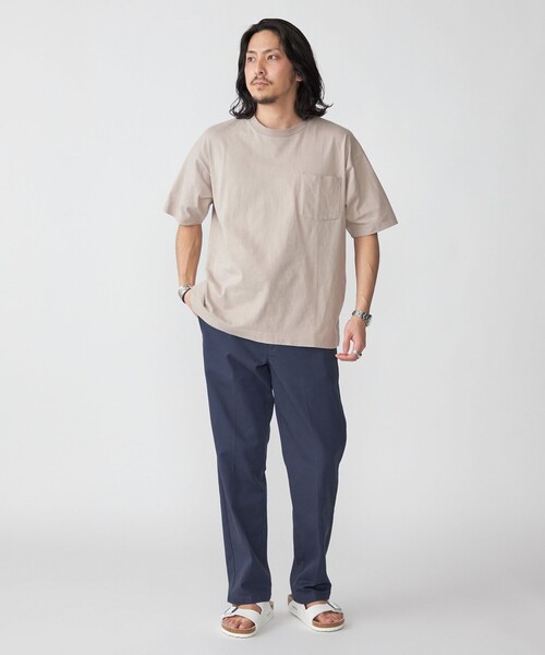 SHIPS(シップス)の「【WEB限定】SHIPS:〈汗染み防止加工〉ビッグシルエット ヘビーウェイト ポケット Tシャツ(Tシャツ/カットソー・メンズ・ベージュ/ホワイト/ブラック/ネイビー/グレー・LARGE/X-LARGE/MEDIUM/SMALL)」の15枚目の写真