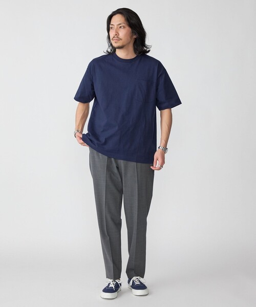 SHIPS(シップス)の「【WEB限定】SHIPS:〈汗染み防止加工〉ビッグシルエット ヘビーウェイト ポケット Tシャツ(Tシャツ/カットソー・メンズ・ベージュ/ホワイト/ブラック/ネイビー/グレー・LARGE/X-LARGE/MEDIUM/SMALL)」の16枚目の写真