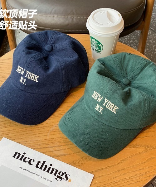 almo（アルモ）の「NY刺繍ロゴCAP【YC】（キャップ・レディース・ネイビー/グリーン/ベージュ/ブラック/ホワイト・FREE）」の16枚目の写真