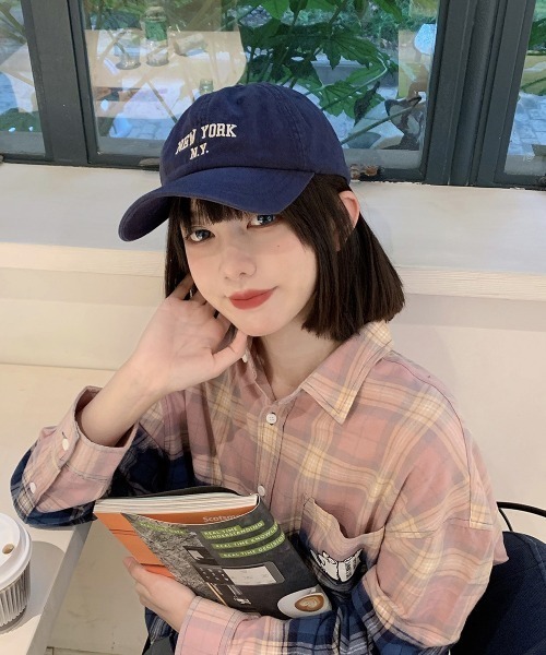almo（アルモ）の「NY刺繍ロゴCAP【YC】（キャップ・レディース・ネイビー/グリーン/ベージュ/ブラック/ホワイト・FREE）」の18枚目の写真