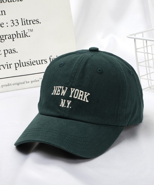 almo（アルモ）の「NY刺繍ロゴCAP【YC】（キャップ・レディース・ネイビー/グリーン/ベージュ/ブラック/ホワイト・FREE）」の7枚目の写真