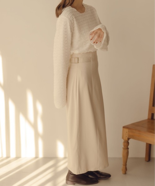 fupel（フぺル）の「2WAYサイドベルトジャンパースカート（ジャンパースカート・レディース・ダークブラウン/アイボリー・MEDIUM/LARGE）」の12枚目の写真