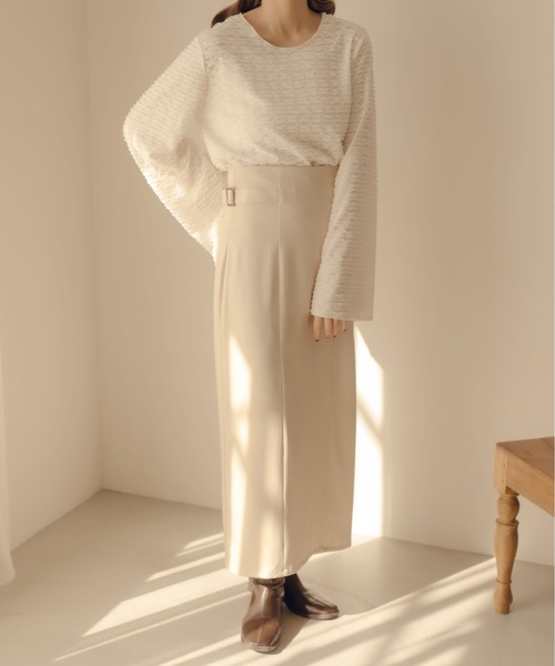 fupel（フぺル）の「2WAYサイドベルトジャンパースカート（ジャンパースカート・レディース・ダークブラウン/アイボリー・MEDIUM/LARGE）」の7枚目の写真