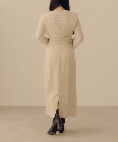 fupel（フぺル）の「2WAYサイドベルトジャンパースカート（ジャンパースカート・レディース・ダークブラウン/アイボリー・MEDIUM/LARGE）」の20枚目の写真