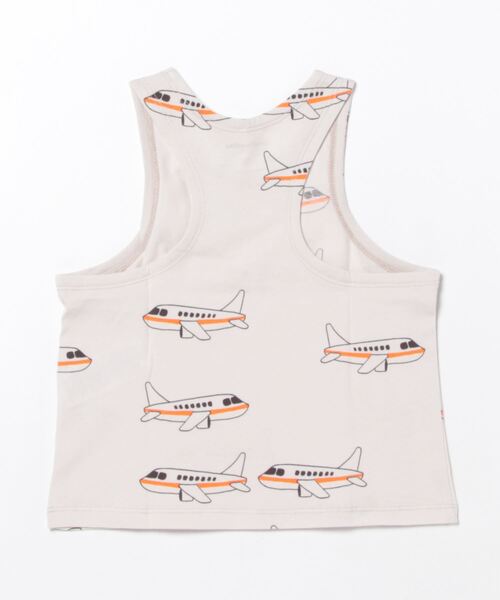 Mini Rodini(ミニロディーニ)の「mini rodini / 飛行機総柄タンクトップ(タンクトップ・キッズ・ダークグレー・104/110/116/122/92/98/80/86/128/134)」の4枚目の写真