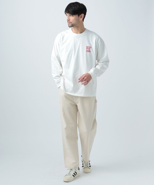 BAYFLOW（ベイフロー）の「スノーウォッシュプリントロングスリーブTシャツ（Tシャツ/カットソー・メンズ・オフホワイト/チャコール/ネイビー/オレンジ・MEDIUM/LARGE）」の8枚目の写真