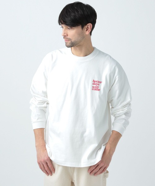 BAYFLOW（ベイフロー）の「スノーウォッシュプリントロングスリーブTシャツ（Tシャツ/カットソー・メンズ・オフホワイト/チャコール/ネイビー/オレンジ・MEDIUM/LARGE）」の9枚目の写真