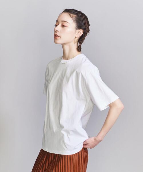 BEAUTY&YOUTH UNITED ARROWS（ビューティーアンドユースユナイテッドアローズ）の「コットン ベーシック Tシャツ（Tシャツ/カットソー・レディース・ホワイト/ナチュラル/ダークグレー・FREE）」の16枚目の写真