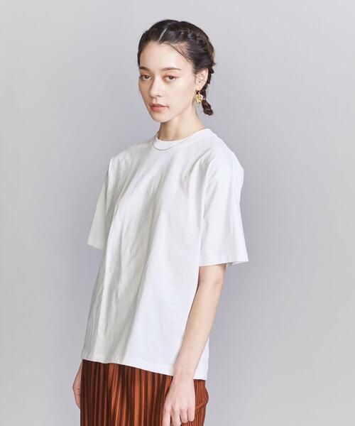 BEAUTY&YOUTH UNITED ARROWS（ビューティーアンドユースユナイテッドアローズ）の「コットン ベーシック Tシャツ（Tシャツ/カットソー・レディース・ホワイト/ナチュラル/ダークグレー・FREE）」の17枚目の写真