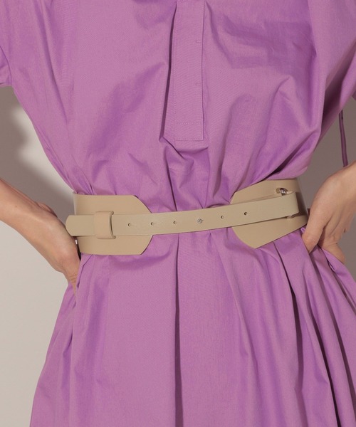 BARNYARDSTORM（バンヤードストーム）の「リアルレザーワイドベルト（ベルト・レディース・キャメル/ベージュ・FREE）」の3枚目の写真