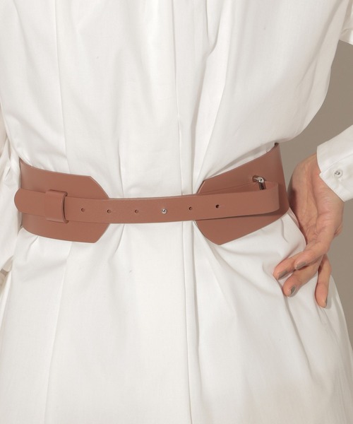 BARNYARDSTORM（バンヤードストーム）の「リアルレザーワイドベルト（ベルト・レディース・キャメル/ベージュ・FREE）」の8枚目の写真
