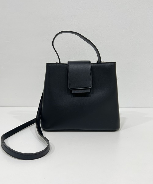 CEMONEMO(セモネモ)の「2way フラップ ショルダー ハンドバッグ(ショルダーバッグ・レディース・ブラウン/ベージュ/ブラック・FREE)」の2枚目の写真