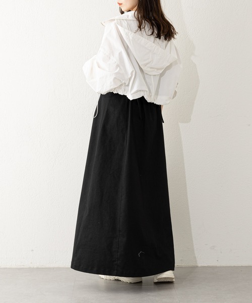 Chico(チコ)の「【SALON by Chico限定】3WAYナイロンフードロングモッズ(モッズコート・レディース・ブラック/アイボリー/ライトグレー・FREE)」の19枚目の写真