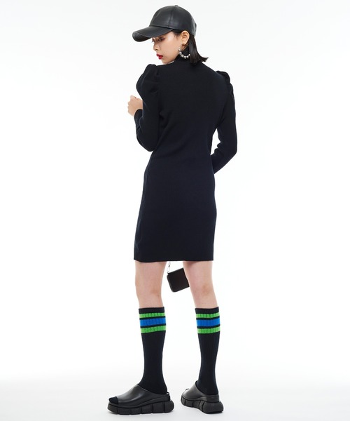 Narcissus(ナルシス)の「【WEB STORE限定商品】パフタイトワンピース(ワンピース・レディース・ブラック/グレー・FREE)」の12枚目の写真